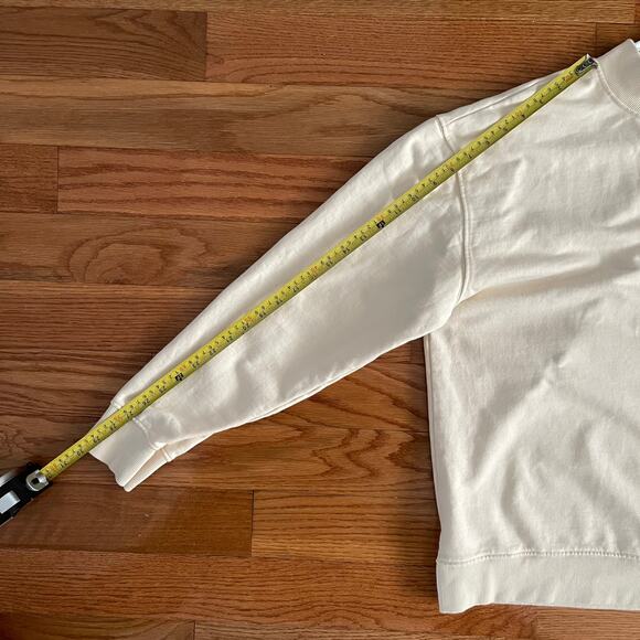 KOTN Crewneck Terry Sweatshirt Womens Large Cream Casual Basic Organic Cotton - Picture 7 of 7